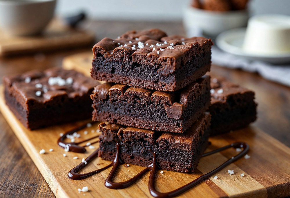 A plate of delicious fudgy brownies